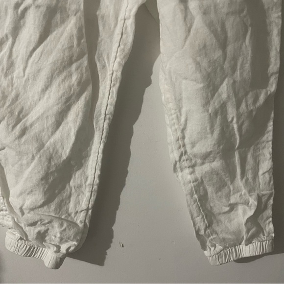 Athleta Cabo 100% linen joggers white 22591 - Picture 9 of 16